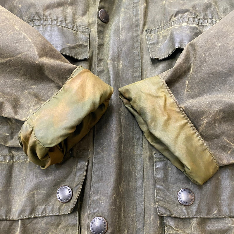 【ジャンク品】【メンズ】 Barbour バーブァー A100 BEDALE OIL JACKET 0082444 A100 ビデイル オイル ジャケット アウター 144-260410-ks-05-tei サイズ：86cm/34IN カラー：カーキ 万代Net店