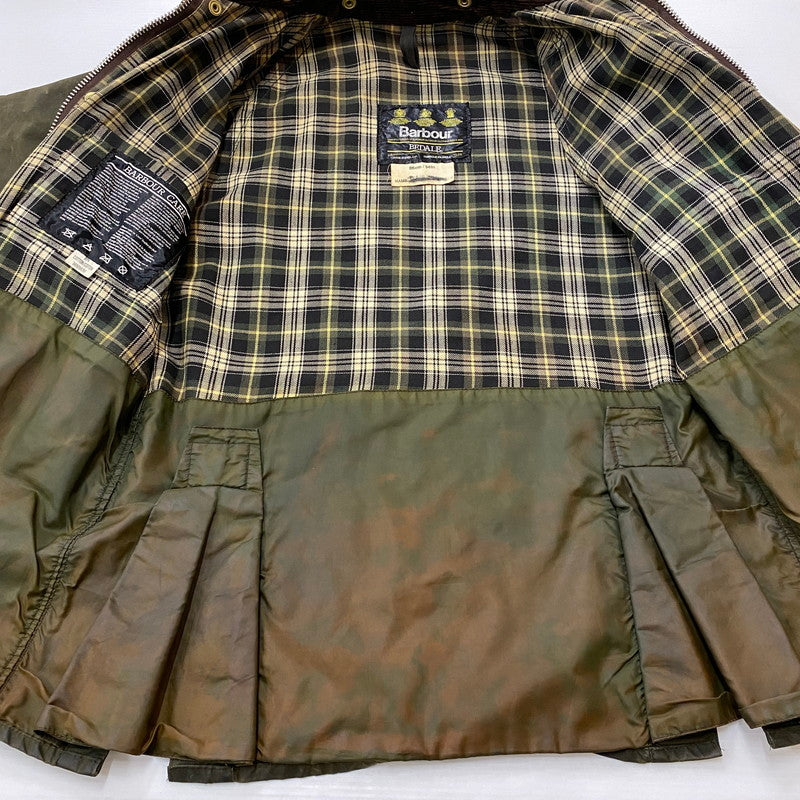 【ジャンク品】【メンズ】 Barbour バーブァー A100 BEDALE OIL JACKET 0082444 A100 ビデイル オイル ジャケット アウター 144-260410-ks-05-tei サイズ：86cm/34IN カラー：カーキ 万代Net店