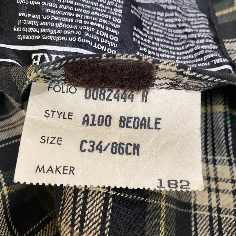 【ジャンク品】【メンズ】 Barbour バーブァー A100 BEDALE OIL JACKET 0082444 A100 ビデイル オイル ジャケット アウター 144-260410-ks-05-tei サイズ：86cm/34IN カラー：カーキ 万代Net店