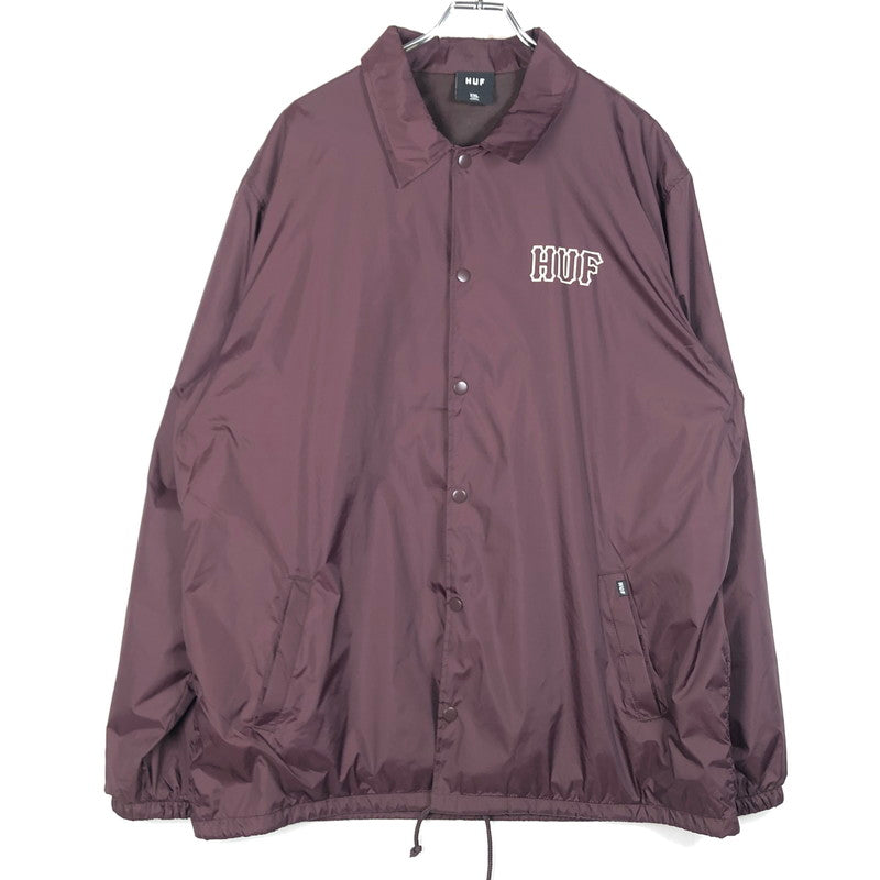 【中古品】【メンズ】 HUF ハフ SET H COACHES JACKET JK00390 セット エイチ コーチ ジャケット アウター 142-260702-sa-19-tei サイズ：XXL カラー：ボルドー 万代Net店