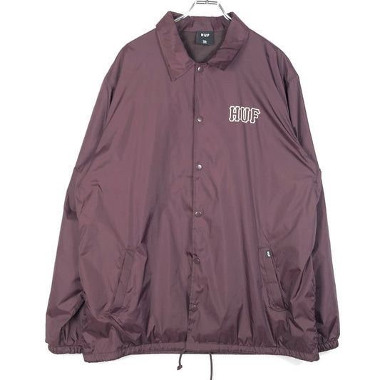 【中古品】【メンズ】 HUF ハフ SET H COACHES JACKET JK00390 セット エイチ コーチ ジャケット アウター 142-260702-sa-19-tei サイズ：XXL カラー：ボルドー 万代Net店