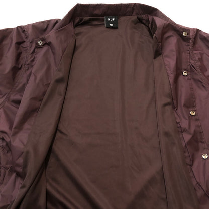 【中古品】【メンズ】 HUF ハフ SET H COACHES JACKET JK00390 セット エイチ コーチ ジャケット アウター 142-260702-sa-19-tei サイズ：XXL カラー：ボルドー 万代Net店