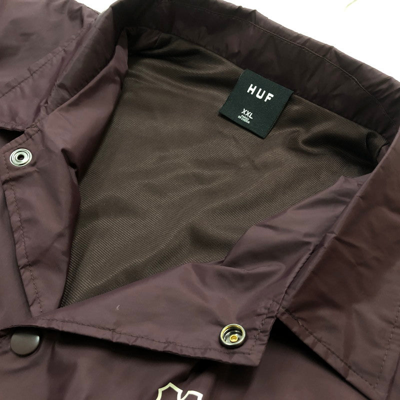 【中古品】【メンズ】 HUF ハフ SET H COACHES JACKET JK00390 セット エイチ コーチ ジャケット アウター 142-260702-sa-19-tei サイズ：XXL カラー：ボルドー 万代Net店