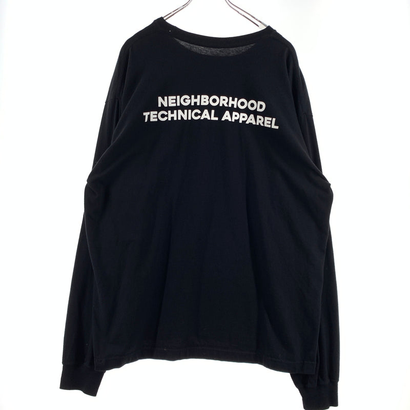 【中古品】【メンズ】 NEIGHBORHOOD ネイバーフッド NH. L/S TEE ロングスリーブ Tシャツ 長袖 トップス 142-260720-ko-05-tei サイズ：XL カラー：ブラック 万代Net店