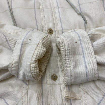 【中古品】【メンズ】 DAIWA PIER39 ダイワ ピアサーティナイン TECH HOODED WORK SHIRTS BE-82023W テック フーデッド ワークシャツ 長袖 トップス 144-260415-ks-07-tei サイズ：L カラー：ホワイト 万代Net店