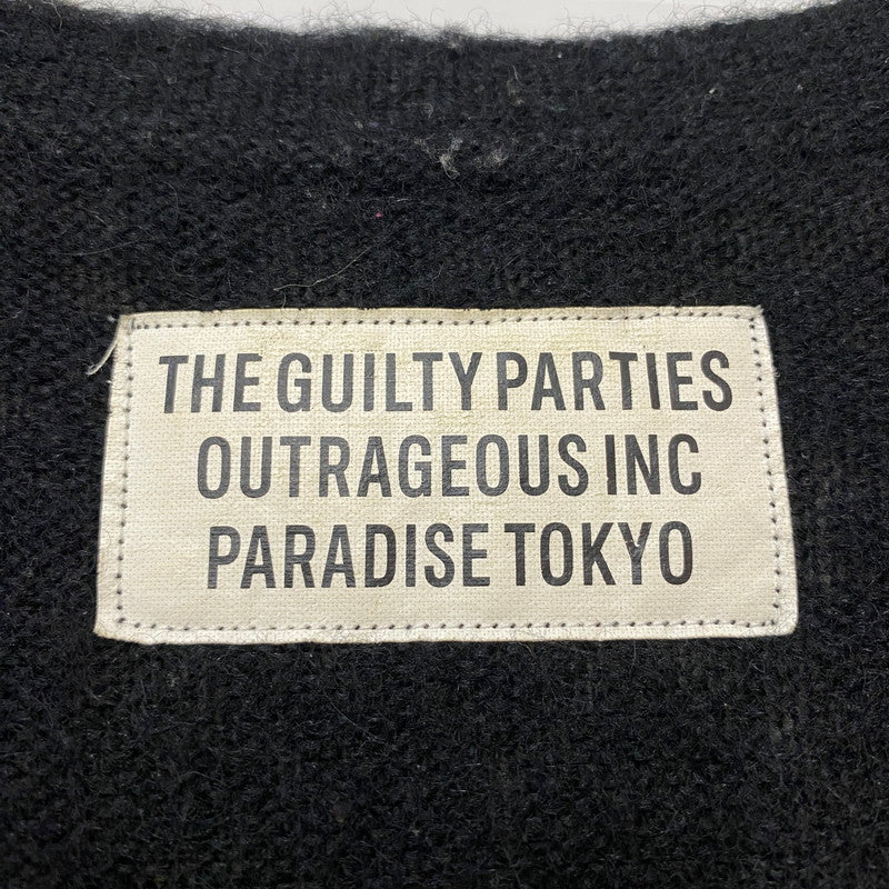 【中古品】【メンズ】 16AW EMBROIDERY BABY ALPACA KNIT CARDIGAN 16FW-WMK-KN22 エンブロイダリー ベビーアルパカ ニット カーディガン 長袖 トップス 140-260413-ks-05-fuzh サイズ：L カラー：ブラック 万代Net店