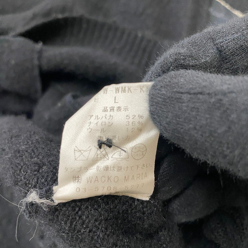 【中古品】【メンズ】 16AW EMBROIDERY BABY ALPACA KNIT CARDIGAN 16FW-WMK-KN22 エンブロイダリー ベビーアルパカ ニット カーディガン 長袖 トップス 140-260413-ks-05-fuzh サイズ：L カラー：ブラック 万代Net店