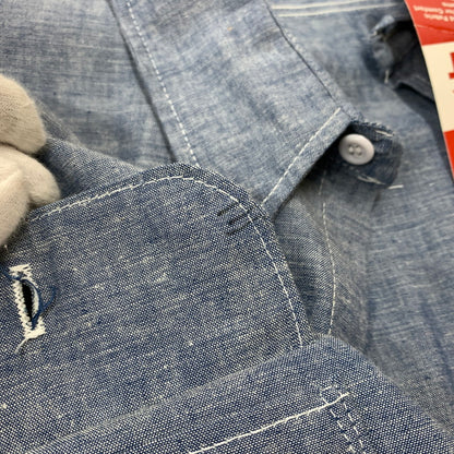 【中古品】【メンズ】 FIVE BROTHER ファイブブラザー 90's WORK L/S SHIRT 90年代 ワーク ロングスリーブ シャツ トップス ビッグシルエットシャツ 145-260419-ko-21-tei サイズ：4XL カラー：インディゴ 万代Net店