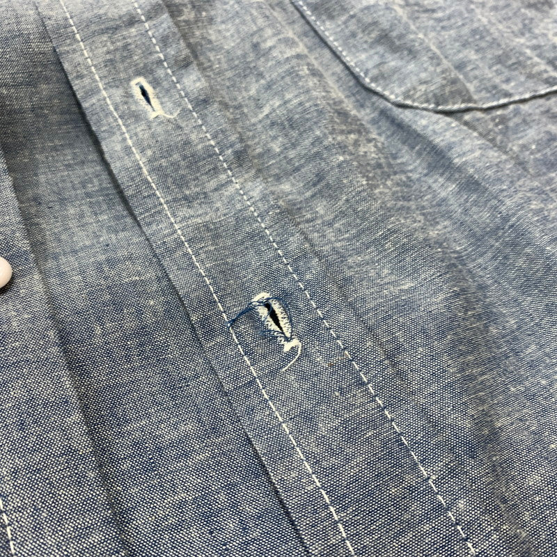 【中古品】【メンズ】 FIVE BROTHER ファイブブラザー 90's WORK L/S SHIRT 90年代 ワーク ロングスリーブ シャツ トップス ビッグシルエットシャツ 145-260419-ko-21-tei サイズ：4XL カラー：インディゴ 万代Net店