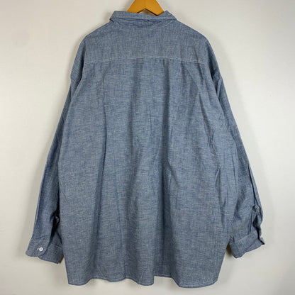 【中古品】【メンズ】 FIVE BROTHER ファイブブラザー 90's WORK L/S SHIRT 90年代 ワーク ロングスリーブ シャツ トップス ビッグシルエットシャツ 145-260419-ko-21-tei サイズ：4XL カラー：インディゴ 万代Net店