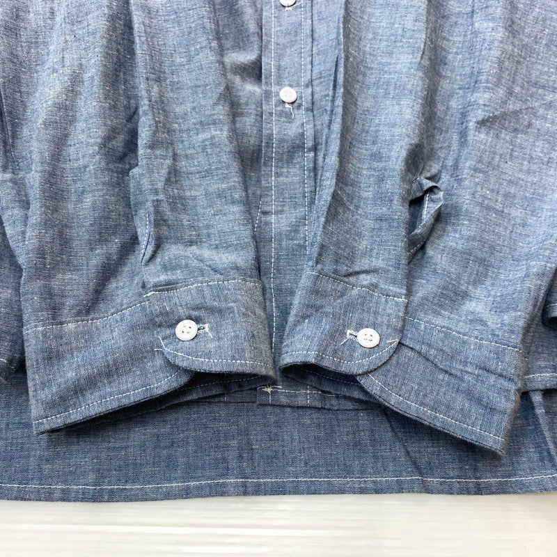 【中古品】【メンズ】 FIVE BROTHER ファイブブラザー 90's WORK L/S SHIRT 90年代 ワーク ロングスリーブ シャツ トップス ビッグシルエットシャツ 145-260419-ko-21-tei サイズ：4XL カラー：インディゴ 万代Net店