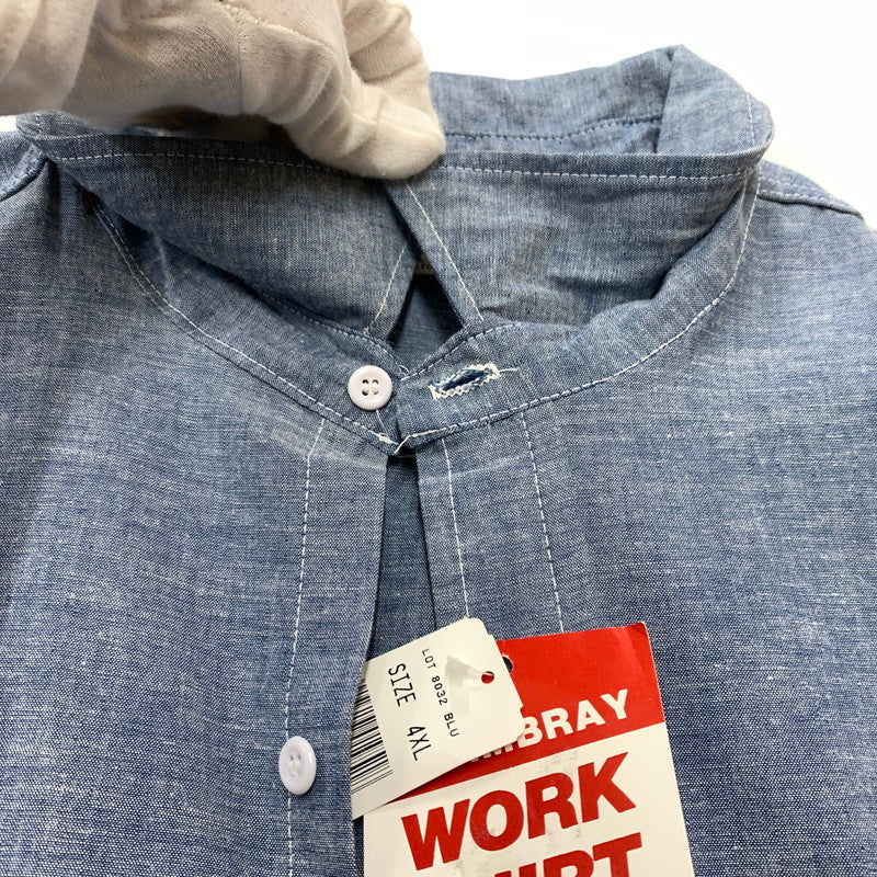 【中古品】【メンズ】 FIVE BROTHER ファイブブラザー 90's WORK L/S SHIRT 90年代 ワーク ロングスリーブ シャツ トップス ビッグシルエットシャツ 145-260419-ko-21-tei サイズ：4XL カラー：インディゴ 万代Net店