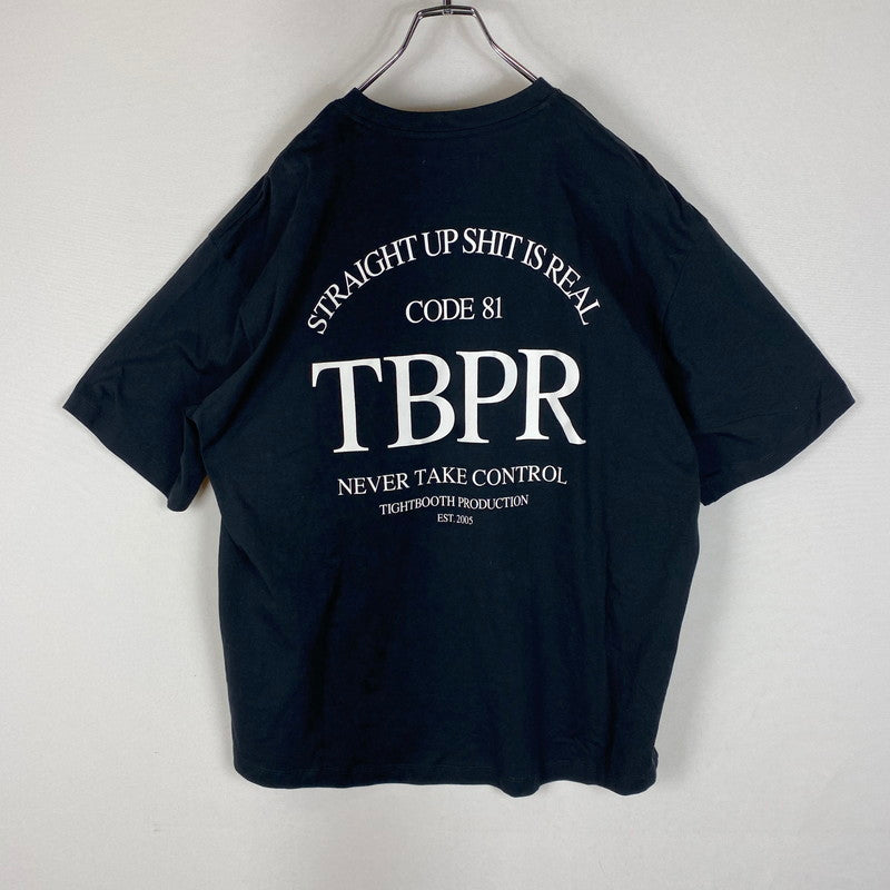 【中古品】【メンズ】 TIGHTBOOTH PRODUCTION TBPR タイトブース プロダクション STRAIGHT UP S/S T-SHIRT ストレートアップ ショートスリーブ Tシャツ 半袖 トップス 142-260413-ks-01-tei サイズ：M カラー：ブラック 万代Net店