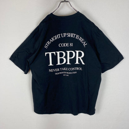 【中古品】【メンズ】 TIGHTBOOTH PRODUCTION TBPR タイトブース プロダクション STRAIGHT UP S/S T-SHIRT ストレートアップ ショートスリーブ Tシャツ 半袖 トップス 142-260413-ks-01-tei サイズ：M カラー：ブラック 万代Net店