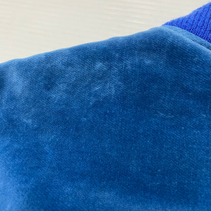 【中古品】【メンズ】 USED 70's VELOUR STADIUM JACKET VINTAGE 70年代 ベロア スタジアムジャケット アウター ヴィンテージ スーベニアジャケット 145-260418-ks-05-tei サイズ：表記サイズ無し カラー：ブルー 万代Net店