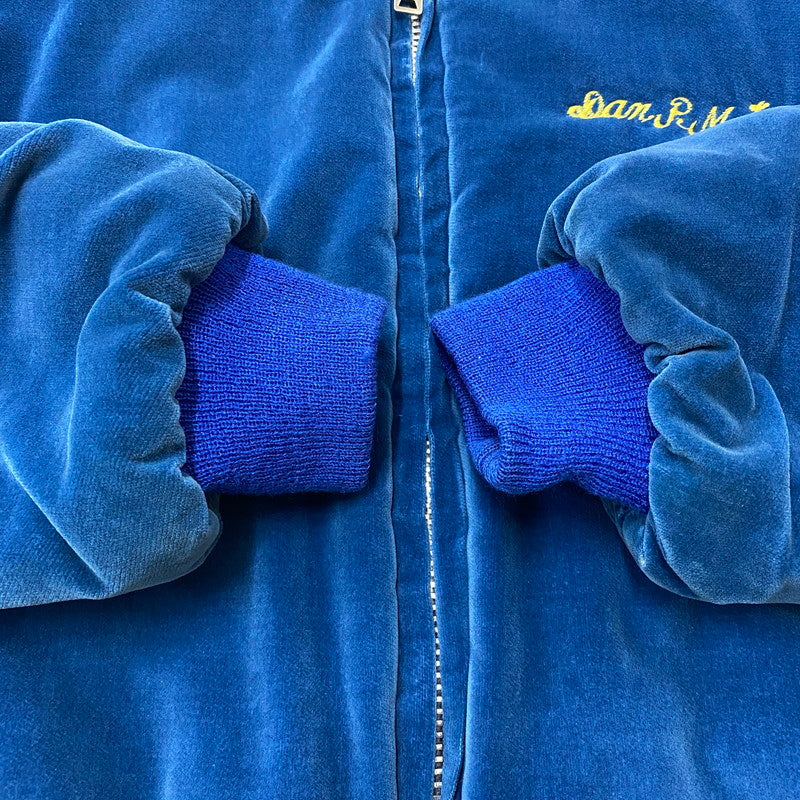 【中古品】【メンズ】 USED 70's VELOUR STADIUM JACKET VINTAGE 70年代 ベロア スタジアムジャケット アウター ヴィンテージ スーベニアジャケット 145-260418-ks-05-tei サイズ：表記サイズ無し カラー：ブルー 万代Net店