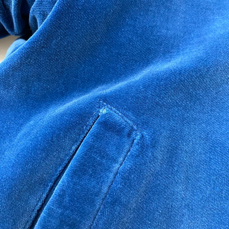 【中古品】【メンズ】 USED 70's VELOUR STADIUM JACKET VINTAGE 70年代 ベロア スタジアムジャケット アウター ヴィンテージ スーベニアジャケット 145-260418-ks-05-tei サイズ：表記サイズ無し カラー：ブルー 万代Net店