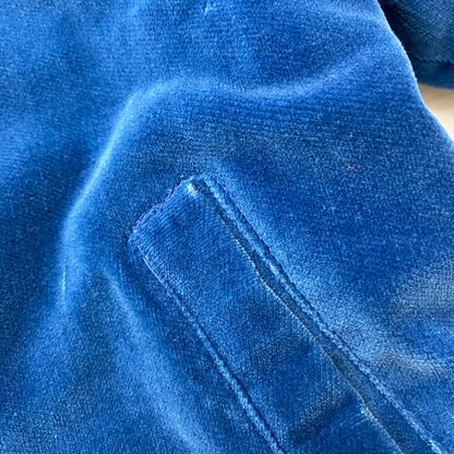 【中古品】【メンズ】 USED 70's VELOUR STADIUM JACKET VINTAGE 70年代 ベロア スタジアムジャケット アウター ヴィンテージ スーベニアジャケット 145-260418-ks-05-tei サイズ：表記サイズ無し カラー：ブルー 万代Net店