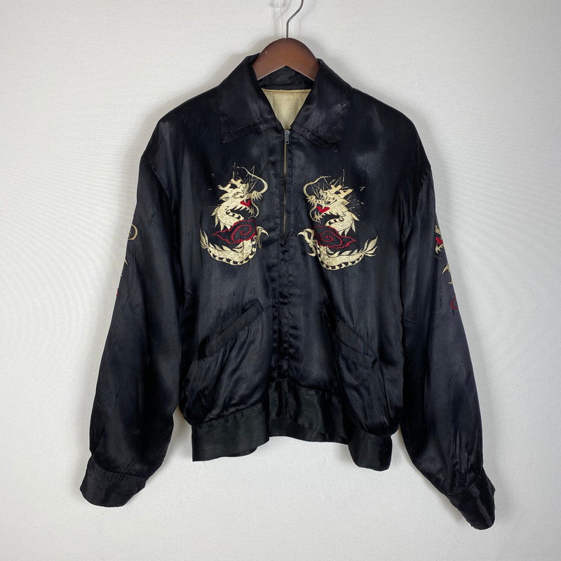 【中古品】【メンズ】 USED 50's SOUVENIR JACKET VINTAGE 50年代 スーベニア ジャケット アウター ヴィンテージ 145-260420-KS-02-tei サイズ：表記サイズ無し カラー：ブラック 万代Net店