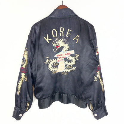 【中古品】【メンズ】 USED 50's SOUVENIR JACKET VINTAGE 50年代 スーベニア ジャケット アウター ヴィンテージ 145-260420-KS-02-tei サイズ：表記サイズ無し カラー：ブラック 万代Net店