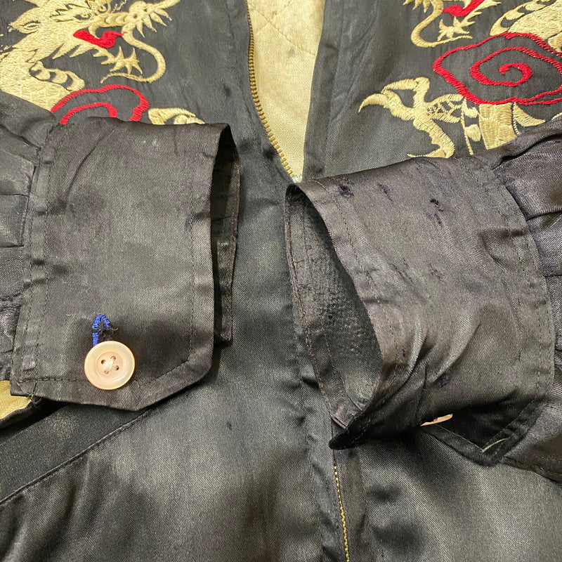 【中古品】【メンズ】 USED 50's SOUVENIR JACKET VINTAGE 50年代 スーベニア ジャケット アウター ヴィンテージ 145-260420-KS-02-tei サイズ：表記サイズ無し カラー：ブラック 万代Net店