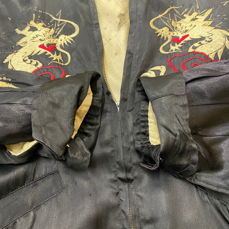 【中古品】【メンズ】 USED 50's SOUVENIR JACKET VINTAGE 50年代 スーベニア ジャケット アウター ヴィンテージ 145-260420-KS-02-tei サイズ：表記サイズ無し カラー：ブラック 万代Net店