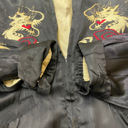 【中古品】【メンズ】 USED 50's SOUVENIR JACKET VINTAGE 50年代 スーベニア ジャケット アウター ヴィンテージ 145-260420-KS-02-tei サイズ：表記サイズ無し カラー：ブラック 万代Net店