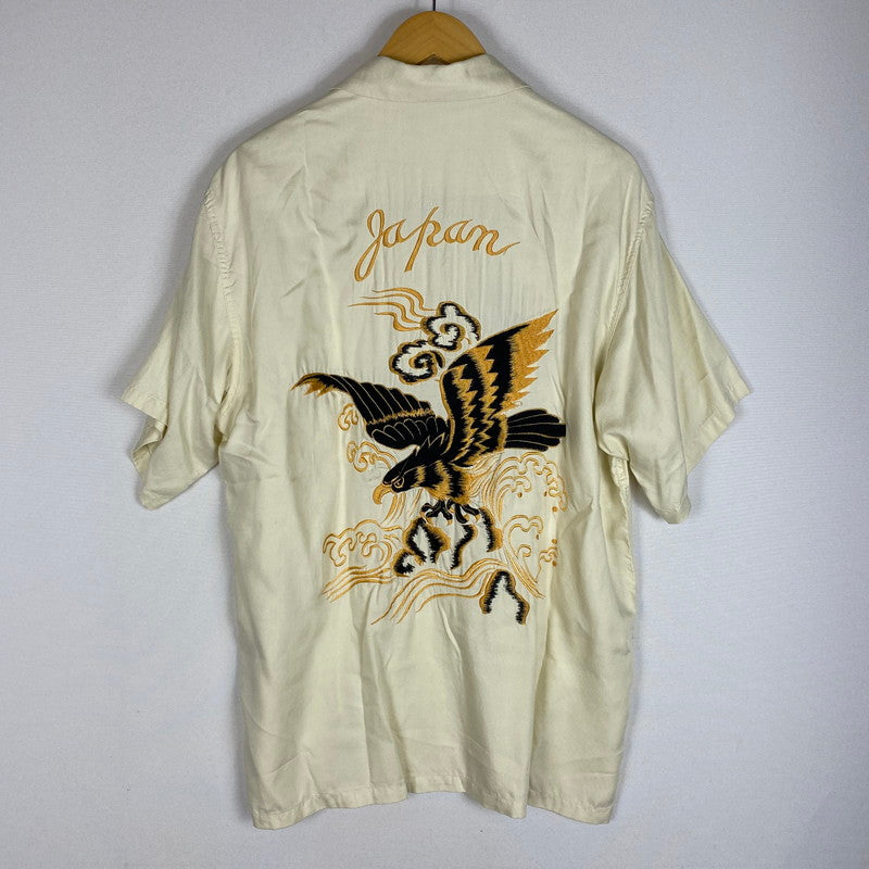 【中古品】【メンズ】 TAILOR TOYO テーラー東洋 DESIGN S/S SUKA SHIRT TT31748 デザイン ショートスリーブ スカシャツ 半袖 トップス 140-260413-ks-06-tei サイズ：L カラー：アイボリー 万代Net店