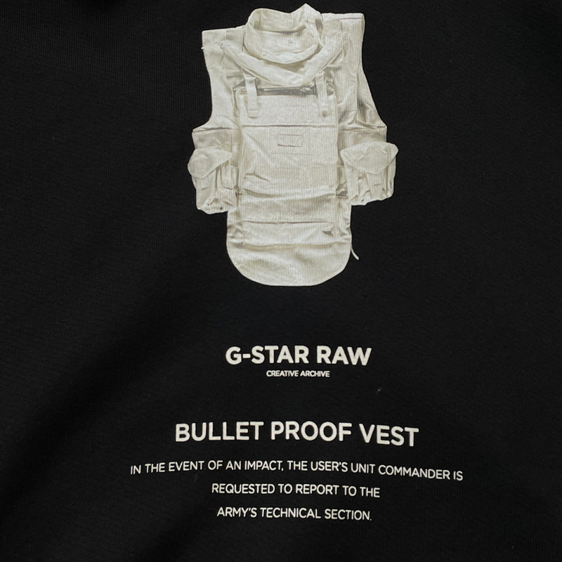 【中古品】【メンズ】 G-STAR RAW ジースター ロウ BULLET PROOF VEST HOODIE ブレット プルーフ ベスト フーディ 長袖 トップス プルオーバーパーカー 147-260830-sa-15-tei サイズ：L カラー：ブラック 万代Net店