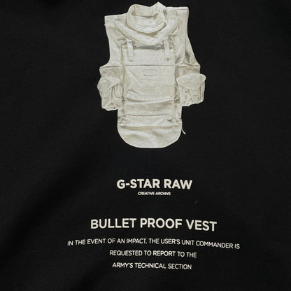 【中古品】【メンズ】 G-STAR RAW ジースター ロウ BULLET PROOF VEST HOODIE ブレット プルーフ ベスト フーディ 長袖 トップス プルオーバーパーカー 147-260830-sa-15-tei サイズ：L カラー：ブラック 万代Net店