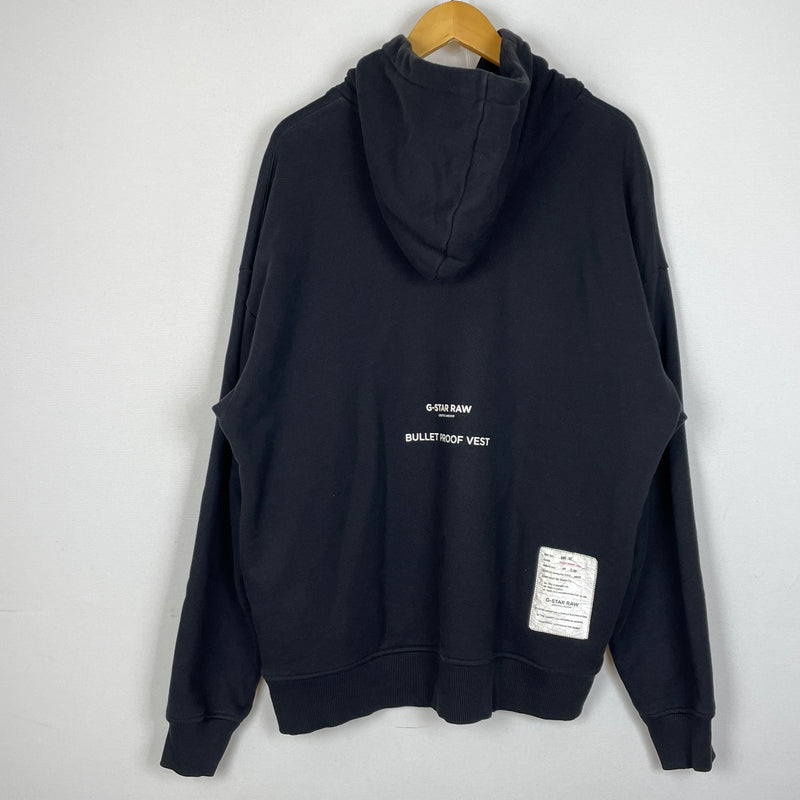 【中古品】【メンズ】 G-STAR RAW ジースター ロウ BULLET PROOF VEST HOODIE ブレット プルーフ ベスト フーディ 長袖 トップス プルオーバーパーカー 147-260830-sa-15-tei サイズ：L カラー：ブラック 万代Net店