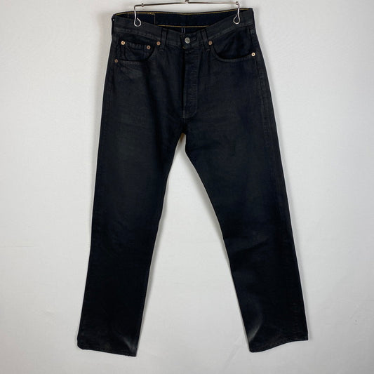 【中古品】【メンズ】 Levi's リーバイス 90's 501 BUTTONFLY DENIM PANTS 90年代 ボタンフライ デニムパンツ ボトムス ジーンズ ボタン裏トライアングル刻印 156-260410-ks-10-tei サイズ：32 カラー：ブラック 万代Net店
