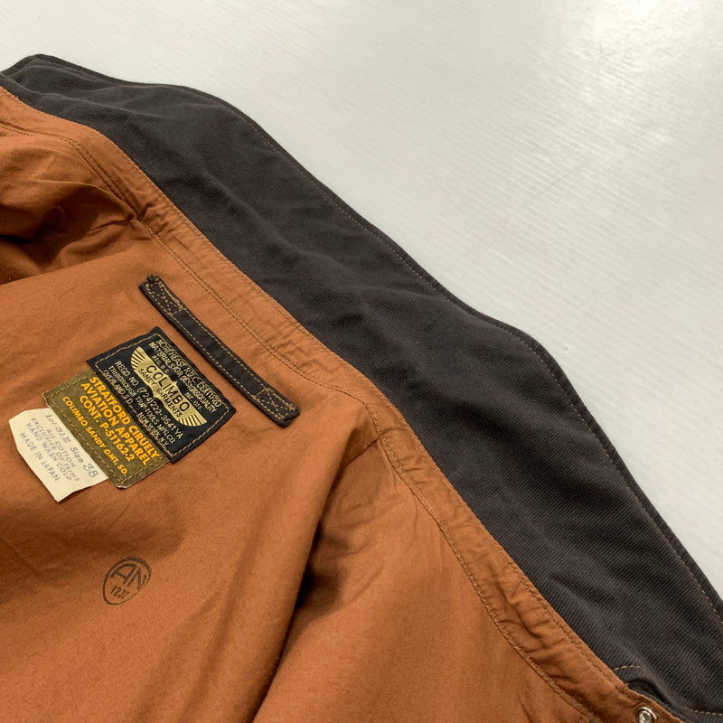 【中古品】【メンズ】 COLIMBO コリンボ ABERDEEN AERO JACKET PLAIN JUNGLE CLOTH A-2 TYPE P-51162-2 アバディーン エアロジャケット アウター ブルゾン 145-260410-ko-21-tei サイズ：38 カラー：ブラウン 万代Net店