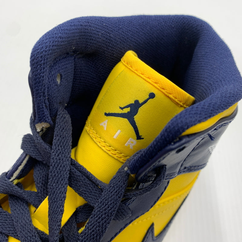 【中古品】【メンズ】 NIKE ナイキ AIR JORDAN 1 MID MICHIGAN エアジョーダン1 ミッド スニーカー 靴 シューズ 160-260711-ko-04-tei サイズ：27.5cm カラー：イエローネイビー 万代Net店