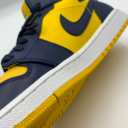 【中古品】【メンズ】 NIKE ナイキ AIR JORDAN 1 MID MICHIGAN エアジョーダン1 ミッド スニーカー 靴 シューズ 160-260711-ko-04-tei サイズ：27.5cm カラー：イエローネイビー 万代Net店