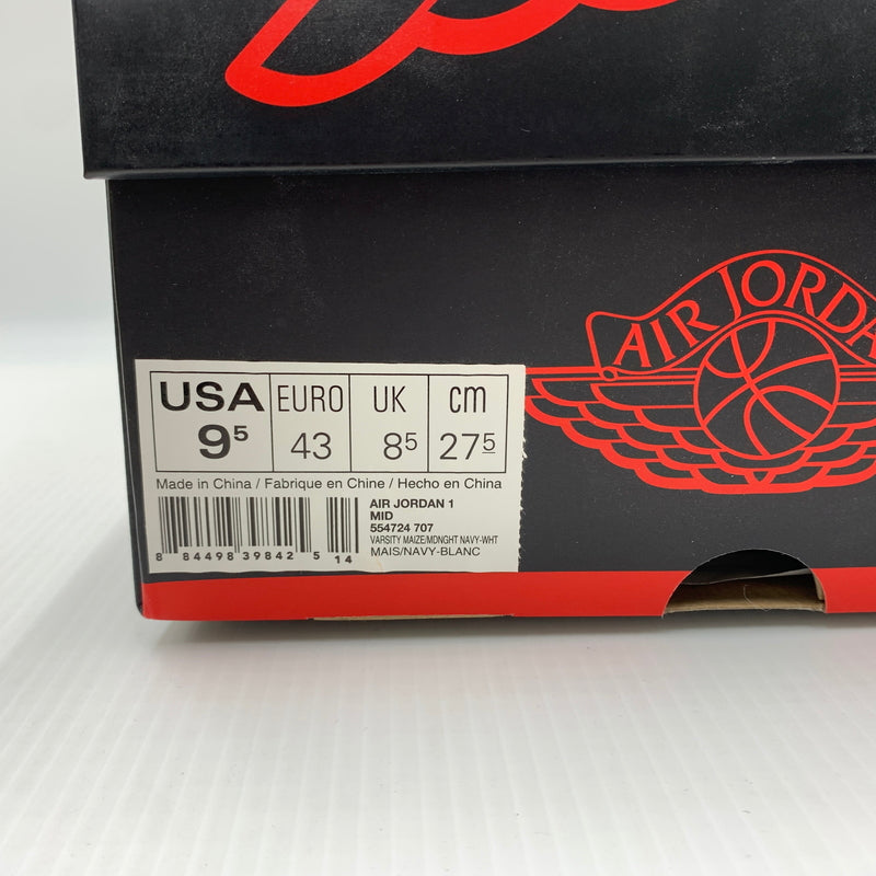 【中古品】【メンズ】 NIKE ナイキ AIR JORDAN 1 MID MICHIGAN エアジョーダン1 ミッド スニーカー 靴 シューズ 160-260711-ko-04-tei サイズ：27.5cm カラー：イエローネイビー 万代Net店