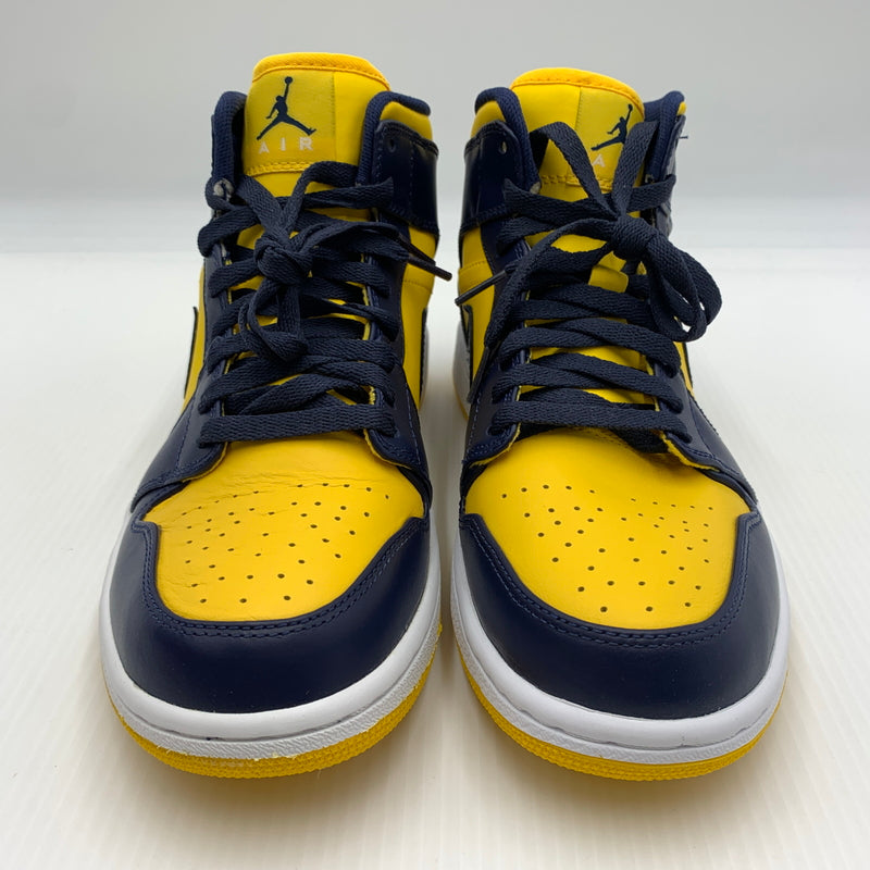 【中古品】【メンズ】 NIKE ナイキ AIR JORDAN 1 MID MICHIGAN エアジョーダン1 ミッド スニーカー 靴 シューズ 160-260711-ko-04-tei サイズ：27.5cm カラー：イエローネイビー 万代Net店