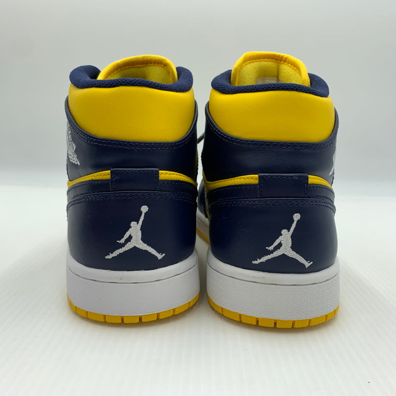 【中古品】【メンズ】 NIKE ナイキ AIR JORDAN 1 MID MICHIGAN エアジョーダン1 ミッド スニーカー 靴 シューズ 160-260711-ko-04-tei サイズ：27.5cm カラー：イエローネイビー 万代Net店