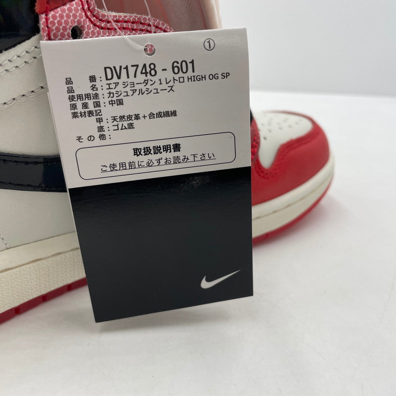 【中古品】【メンズ】 NIKE ナイキ × SPIDER-MAN スパイダーマン 別注コラボ AIR JORDAN 1 RETRO HIGH OG SP DV1748-601 エア ジョーダン レトロ ハイ オリジナル スペシャル スニーカー 靴 シューズ 160-260619-sa-02-tei サイズ：27.5 カラー：ホワイトレッド 万代Net店