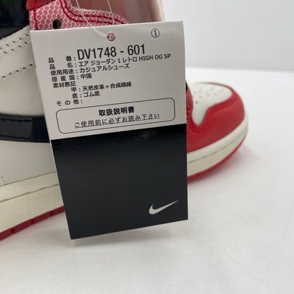 【中古品】【メンズ】 NIKE ナイキ × SPIDER-MAN スパイダーマン 別注コラボ AIR JORDAN 1 RETRO HIGH OG SP DV1748-601 エア ジョーダン レトロ ハイ オリジナル スペシャル スニーカー 靴 シューズ 160-260619-sa-02-tei サイズ：27.5 カラー：ホワイトレッド 万代Net店