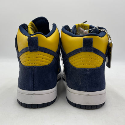 【中古品】【メンズ】 NIKE SB ナイキ スケートボーディング 05年製 DUNK HIGH 20TH ANNIVERSARY "MICHIGAN" 305050-741 ダンク ハイ 20周年記念 ミシガン スニーカー 靴 シューズ 160-260415-yo-01-tei サイズ：27cm カラー：イエロー/ネイビー 万代Net店