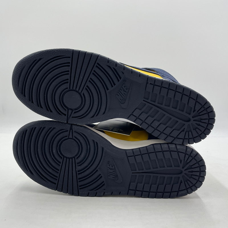 【中古品】【メンズ】 NIKE SB ナイキ スケートボーディング 05年製 DUNK HIGH 20TH ANNIVERSARY "MICHIGAN" 305050-741 ダンク ハイ 20周年記念 ミシガン スニーカー 靴 シューズ 160-260415-yo-01-tei サイズ：27cm カラー：イエロー/ネイビー 万代Net店