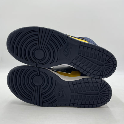 【中古品】【メンズ】 NIKE SB ナイキ スケートボーディング 05年製 DUNK HIGH 20TH ANNIVERSARY "MICHIGAN" 305050-741 ダンク ハイ 20周年記念 ミシガン スニーカー 靴 シューズ 160-260415-yo-01-tei サイズ：27cm カラー：イエロー/ネイビー 万代Net店
