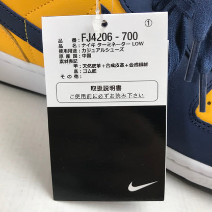 【中古美品】【メンズ】 NIKE ナイキ FJ4206-700 TERMINATOR LOW "UNIVERSITY GOLD AND NAVY MICHIGAN" ターミネーター ロー スニーカー 靴 160-260925-mh-04-fuzh サイズ：27.5cm カラー：イエロー ネイビー 万代Net店