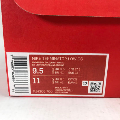 【中古美品】【メンズ】 NIKE ナイキ FJ4206-700 TERMINATOR LOW "UNIVERSITY GOLD AND NAVY MICHIGAN" ターミネーター ロー スニーカー 靴 160-260925-mh-04-fuzh サイズ：27.5cm カラー：イエロー ネイビー 万代Net店