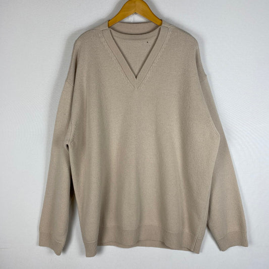 【現状渡し品】【メンズ】 FLATGROUND KNIT 675290 フラットグラウンド ニット 長袖 トップス 141-260422-ks-13-tei サイズ：XS カラー：ベージュ 万代Net店