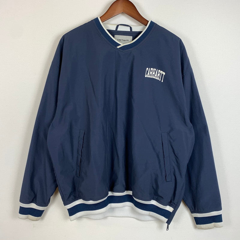 【中古品】【メンズ】 Carhartt WIP カーハートワークインプログレス DIVISION SCRIPT COACH PULLOVER I023625 ディビジョン スクリプト コーチプルオーバー アウター コーチジャケット 145-260419-ko-15-fuzh サイズ：M カラー：ネイビー 万代Net店