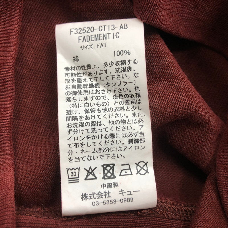 【中古品】【メンズ】 FAT エフエイティー FADEMENTIC F32520-CT13-AB フェイドメンティック 長袖 トップス スウェット トレーナー 142-260702-sa-15-tei サイズ：FAT カラー：ボルドー 万代Net店