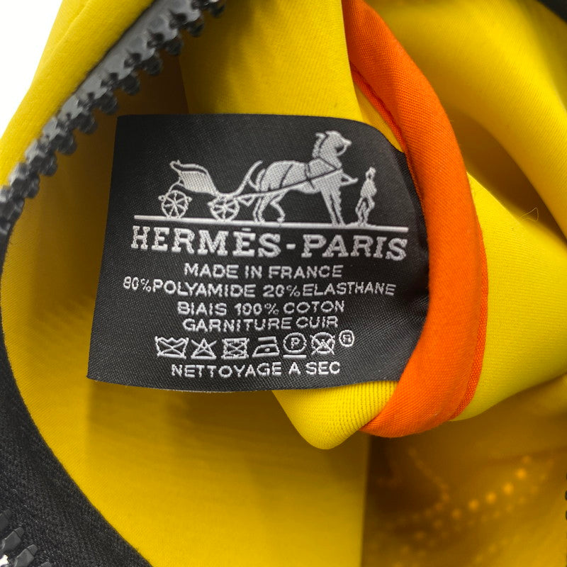 【現状渡し品】【メンズ】 HERMES エルメス NEOBAN PURP FICTION POUCH ネオバン プルプフィクション ポーチ カバン ハンドバッグ 180-260529-ks-07-tei サイズ：本体のみ/内部汚れ有 カラー：イエロー 万代Net店