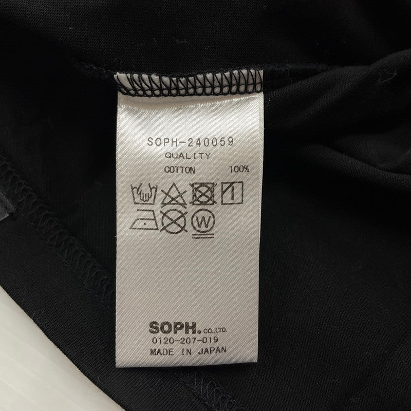 【中古品】【メンズ】 SOPHNET. ソフネット ESSENTIALS TEE SOPH-240059 エッセンシャル ロングスリーブ Tシャツ 長袖 トップス 142-260413-yo-05-tei サイズ：XL カラー：ブラック 万代Net店